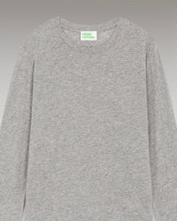 T-shirt à col rond - Gris Chiné Foncé