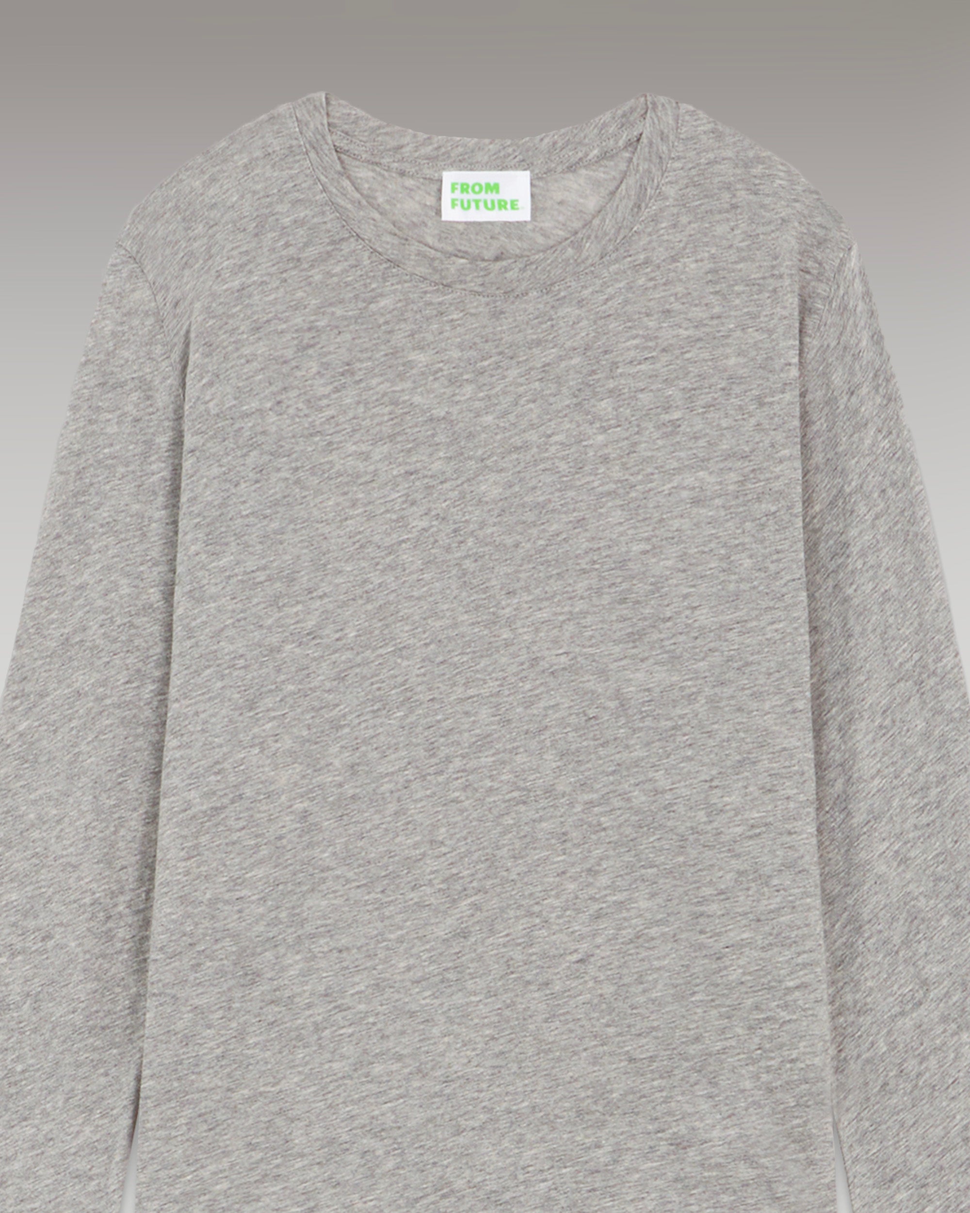 T-shirt à col rond - Gris Chiné Foncé