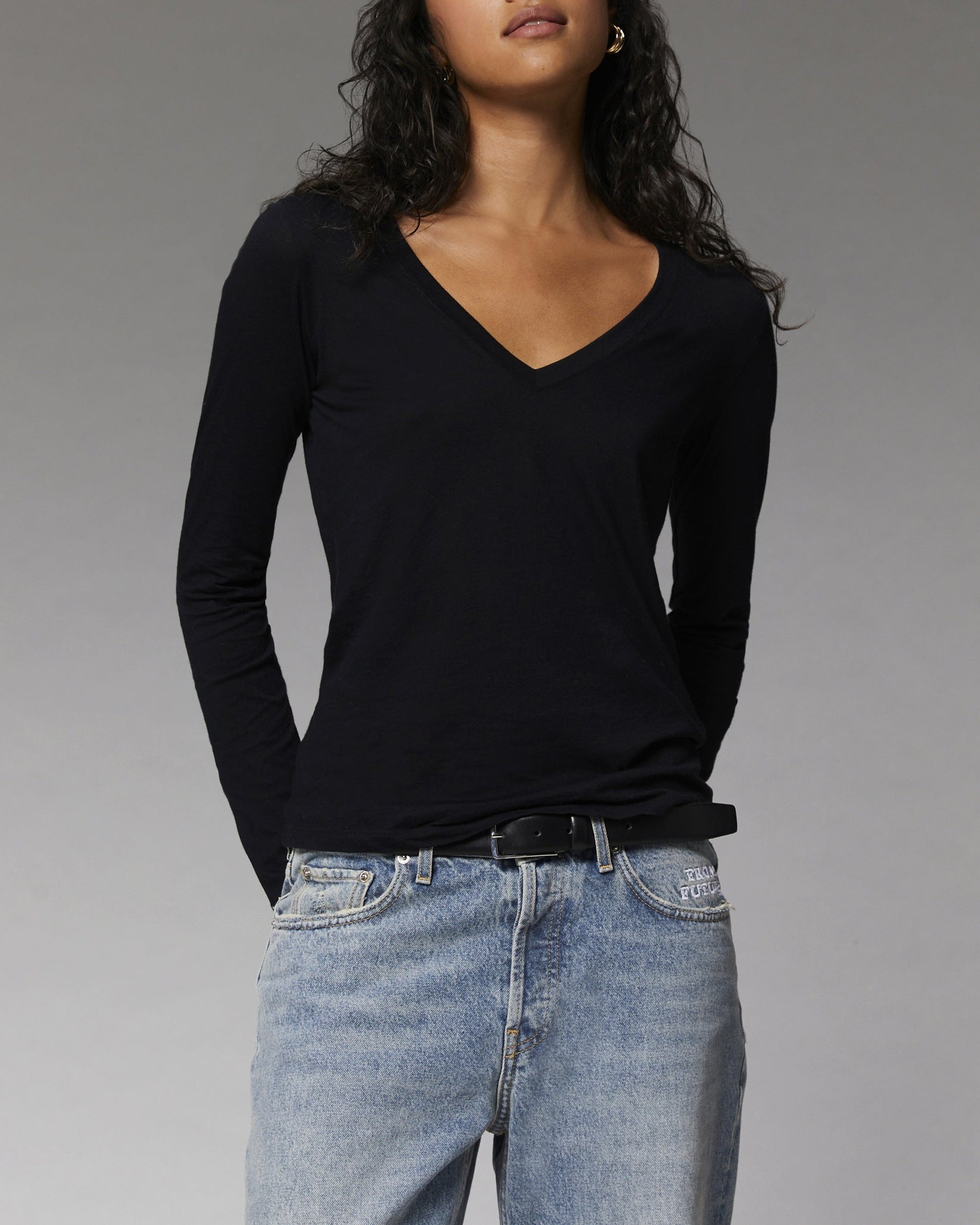 ZZ HORS LIGNE V-Neck T-shirt - Black
