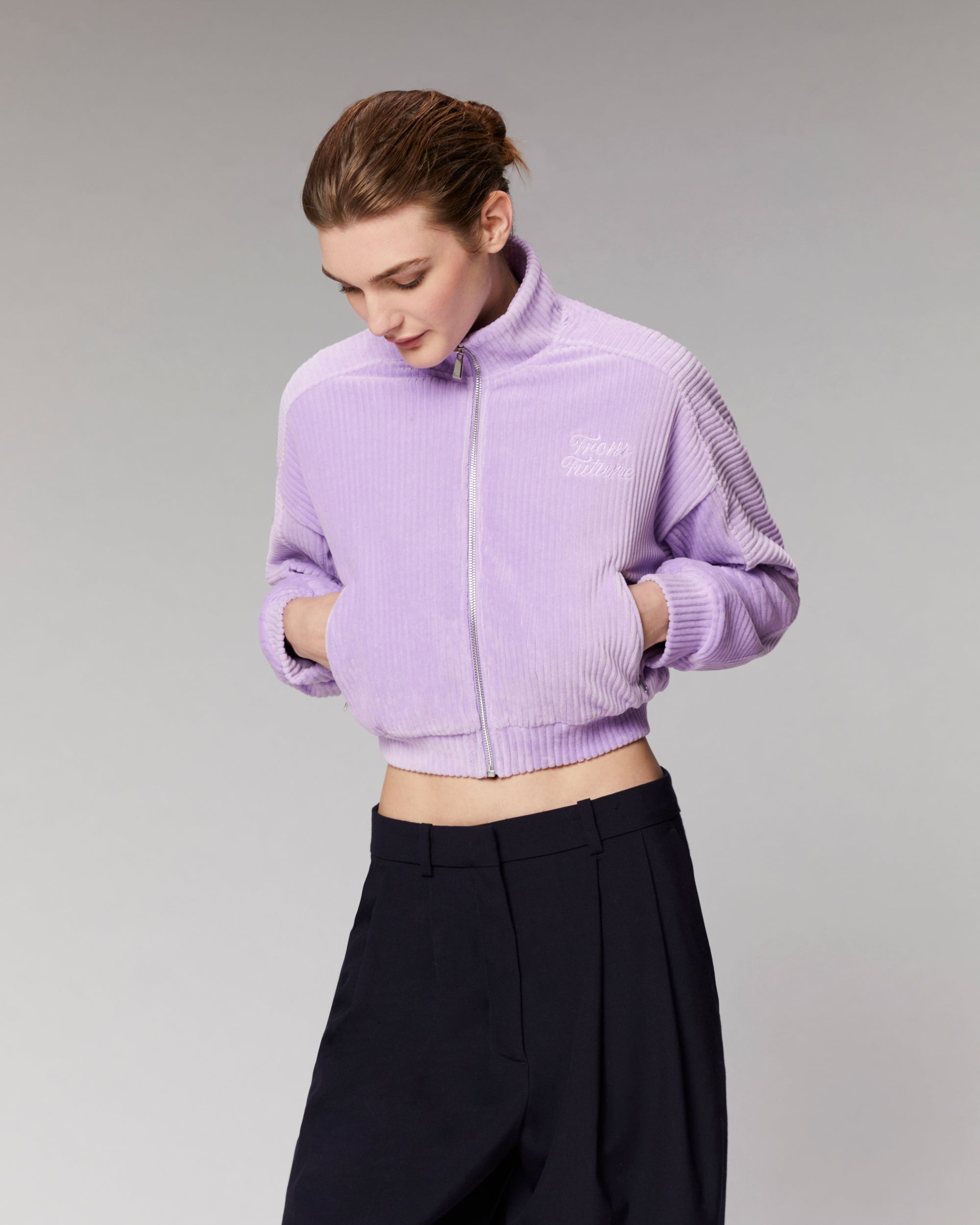 HOLIDAY LILAC / DJV / QTY : 1 / Veste Courte Velours - Holiday Lilac