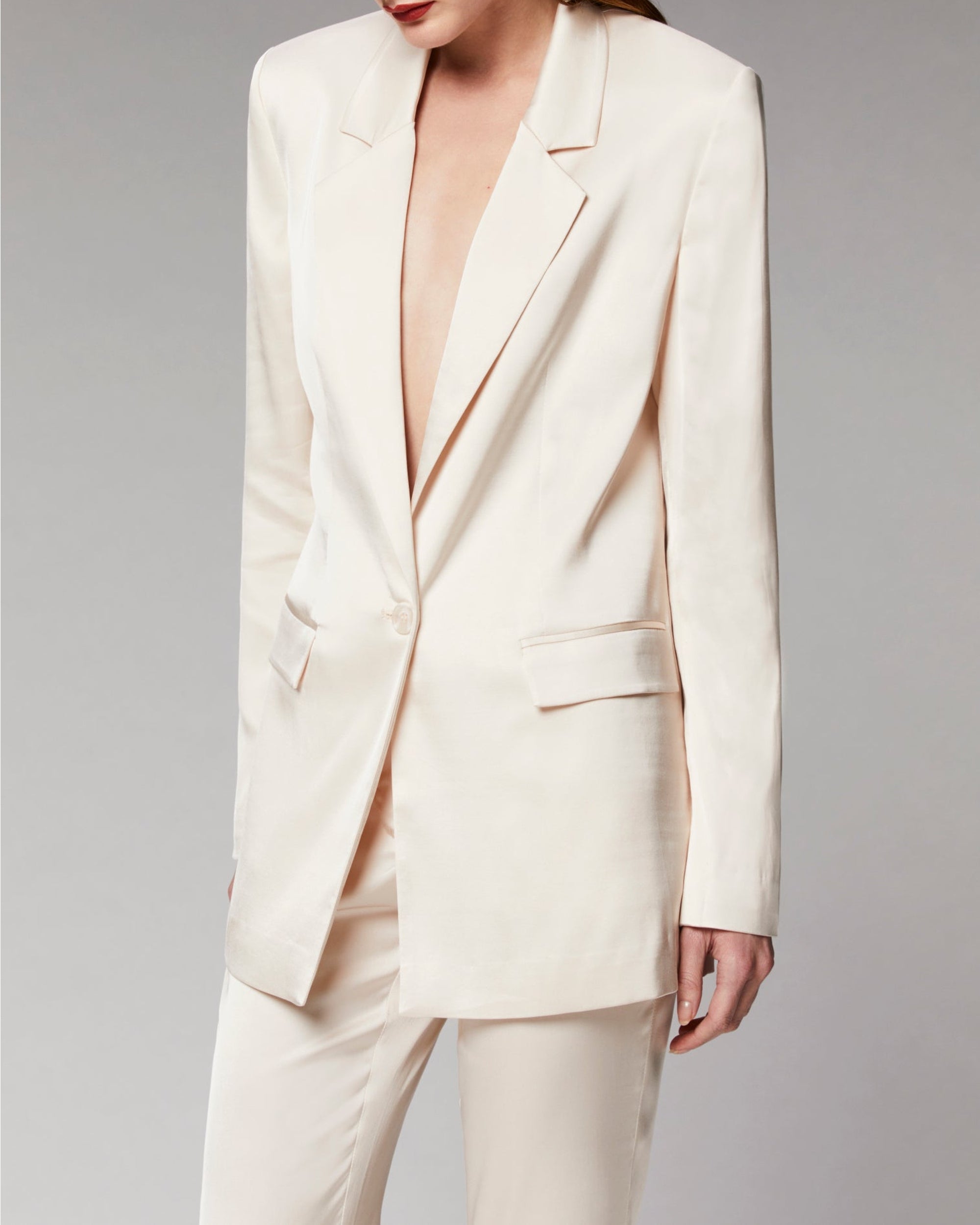 Satin blazer jacket - Champagne