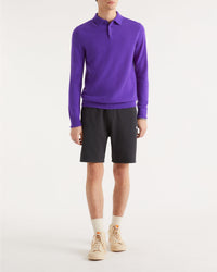 Pull à col polo en cachemire - Neon Purple