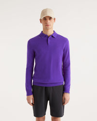 VIOLET FLUO / DJV / QTY : 1 / Pull Col Polo Uni Light - Violet Fluo
