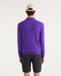 Pull Col Polo Uni Light - Violet Fluo