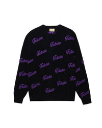 Pull oversize future all-over en cachemire - Black
