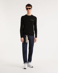 NOIR / DJV / QTY : 1 / Pull Col Rond Future Brode Light - Noir