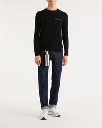 Pull Future brodé en cachemire - Black