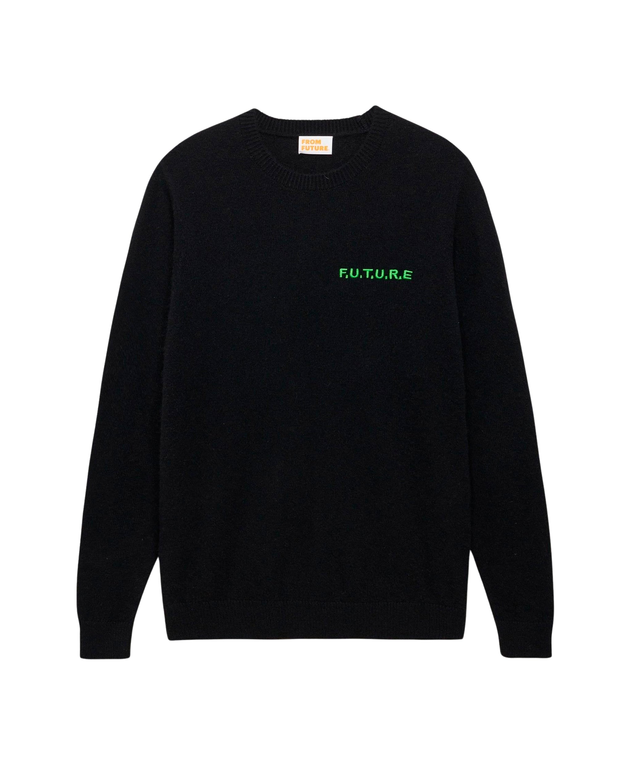 NOIR / DJV / QTY : 1 / Pull Col Rond Future Brode Light - Noir
