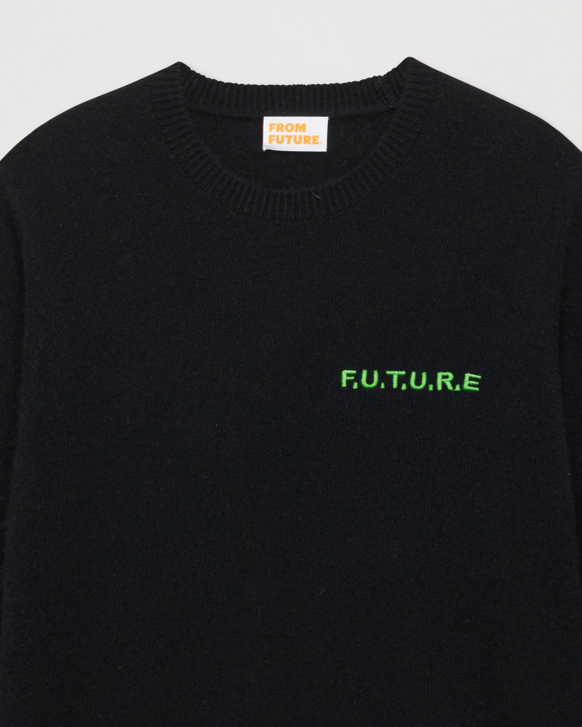 NOIR / DJV / QTY : 1 / Pull Col Rond Future Brode Light - Noir