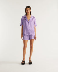 SIGNATURE VIOLET / DJV / QTY : 1 / Chemise Manches Courtes Lya - Signature Violet