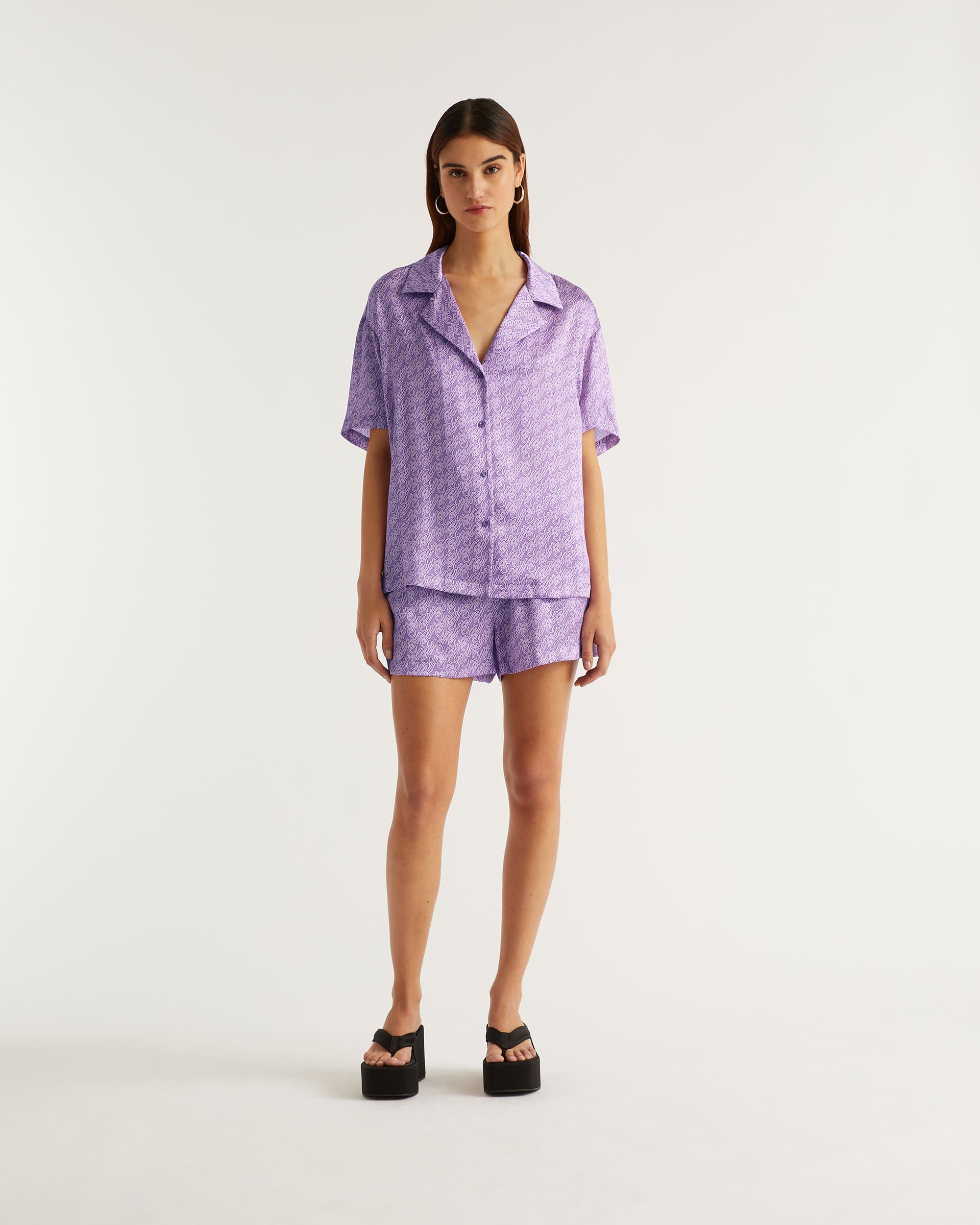 SIGNATURE VIOLET / DJV / QTY : 1 / Chemise Manches Courtes Lya - Signature Violet