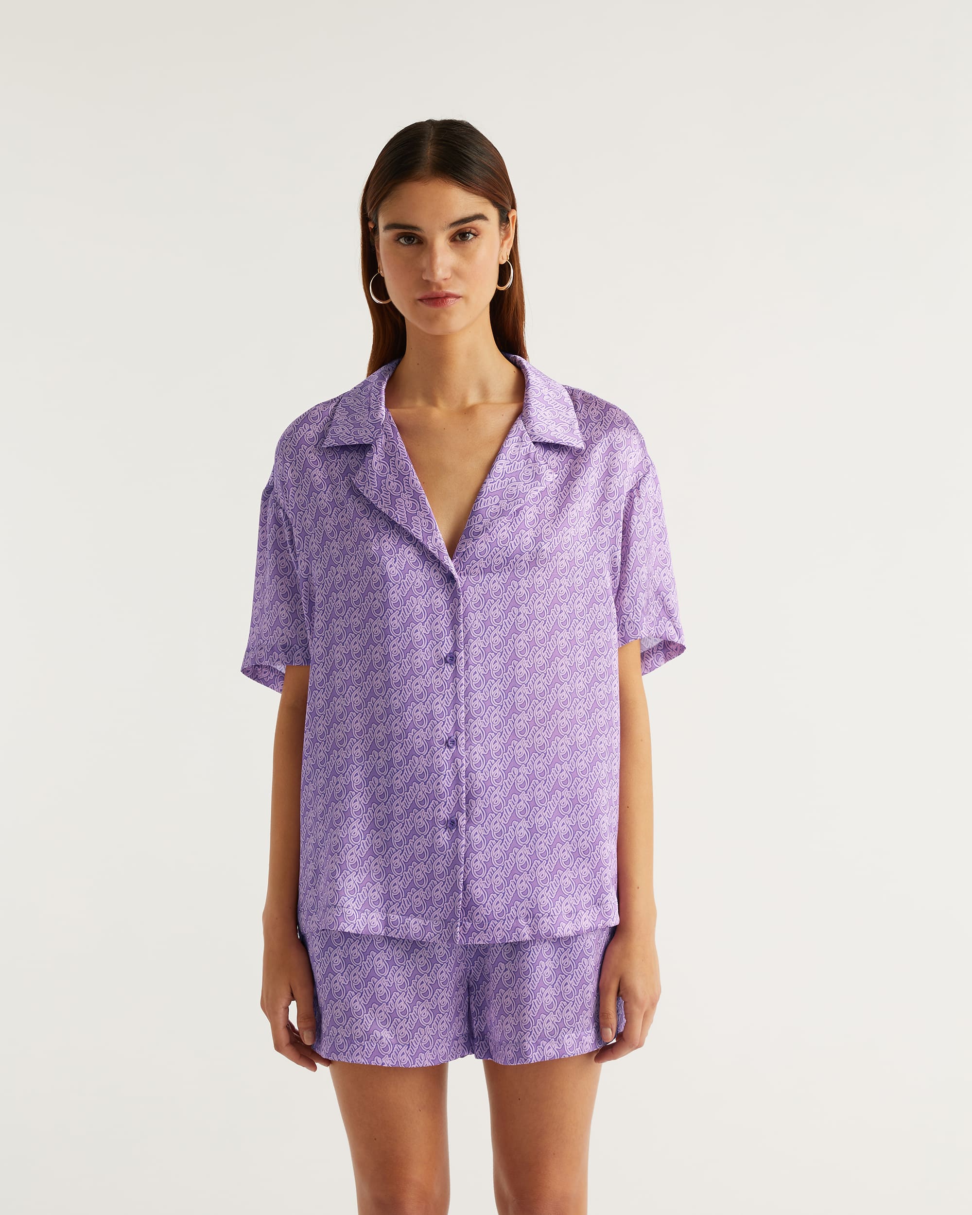 SIGNATURE VIOLET / DJV / QTY : 1 / Chemise Manches Courtes Lya - Signature Violet