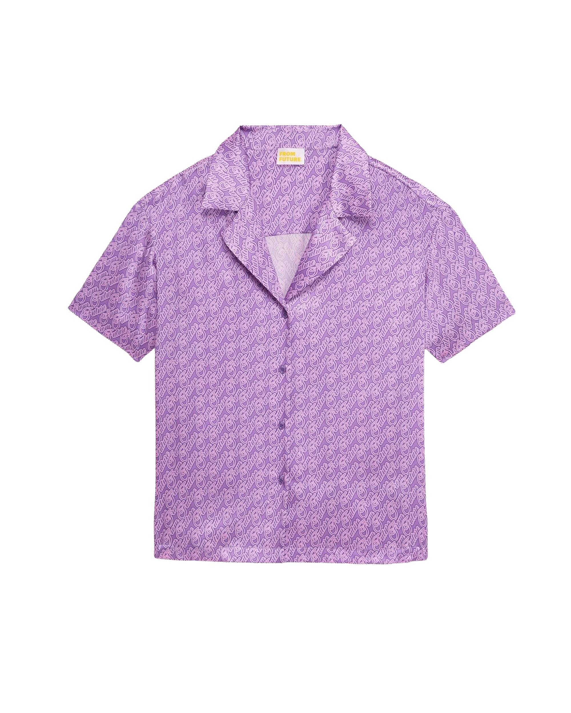 Chemise à manches courtes Lya en soie - Purple Signature