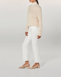 Pantalon bootcut Jude en denim - Ecru
