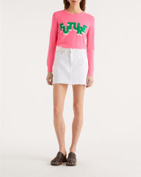 Jay A-line mini skirt - Ecru Intense