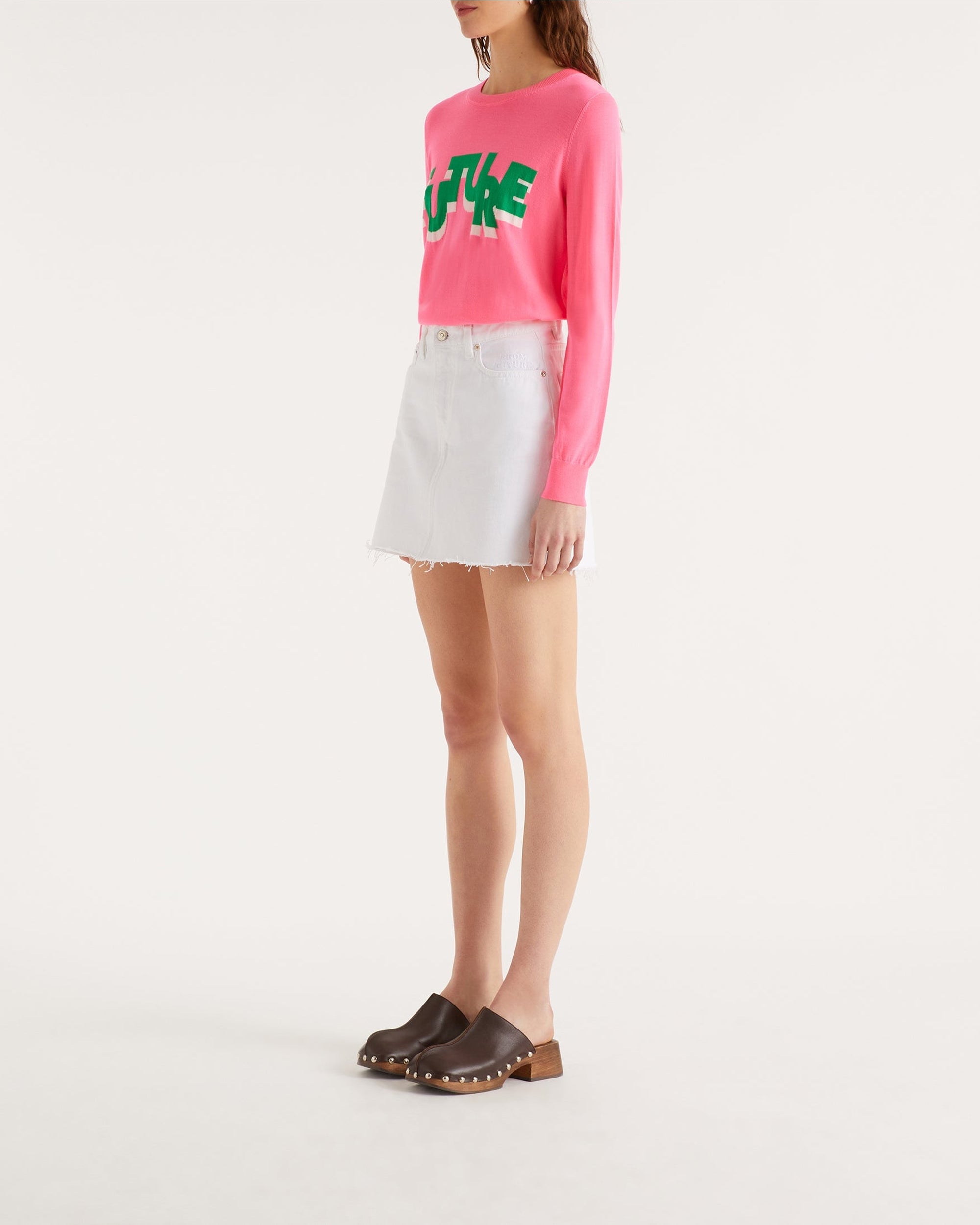 Jay A-line mini skirt - Ecru Intense