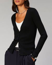 ZZ HORS LIGNE Cardigan côtelé en laine mérinos - Power Lilac