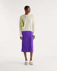 ECRU / DJV / QTY : 2 / Pull Hoodie Oversize Beach Motel Au Dos - Ecru