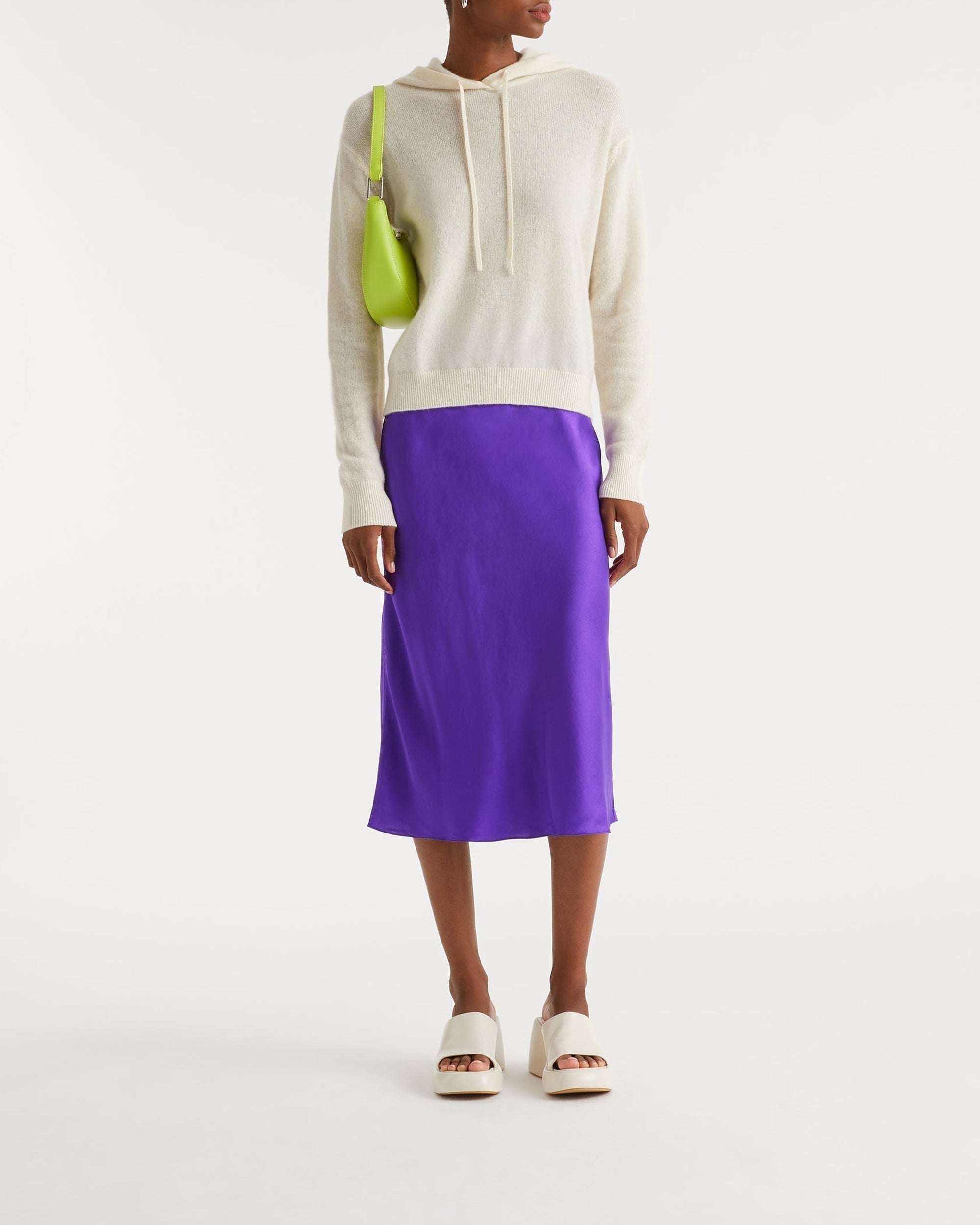 Hoodie oversize Beach Motel en cachemire - Ecru