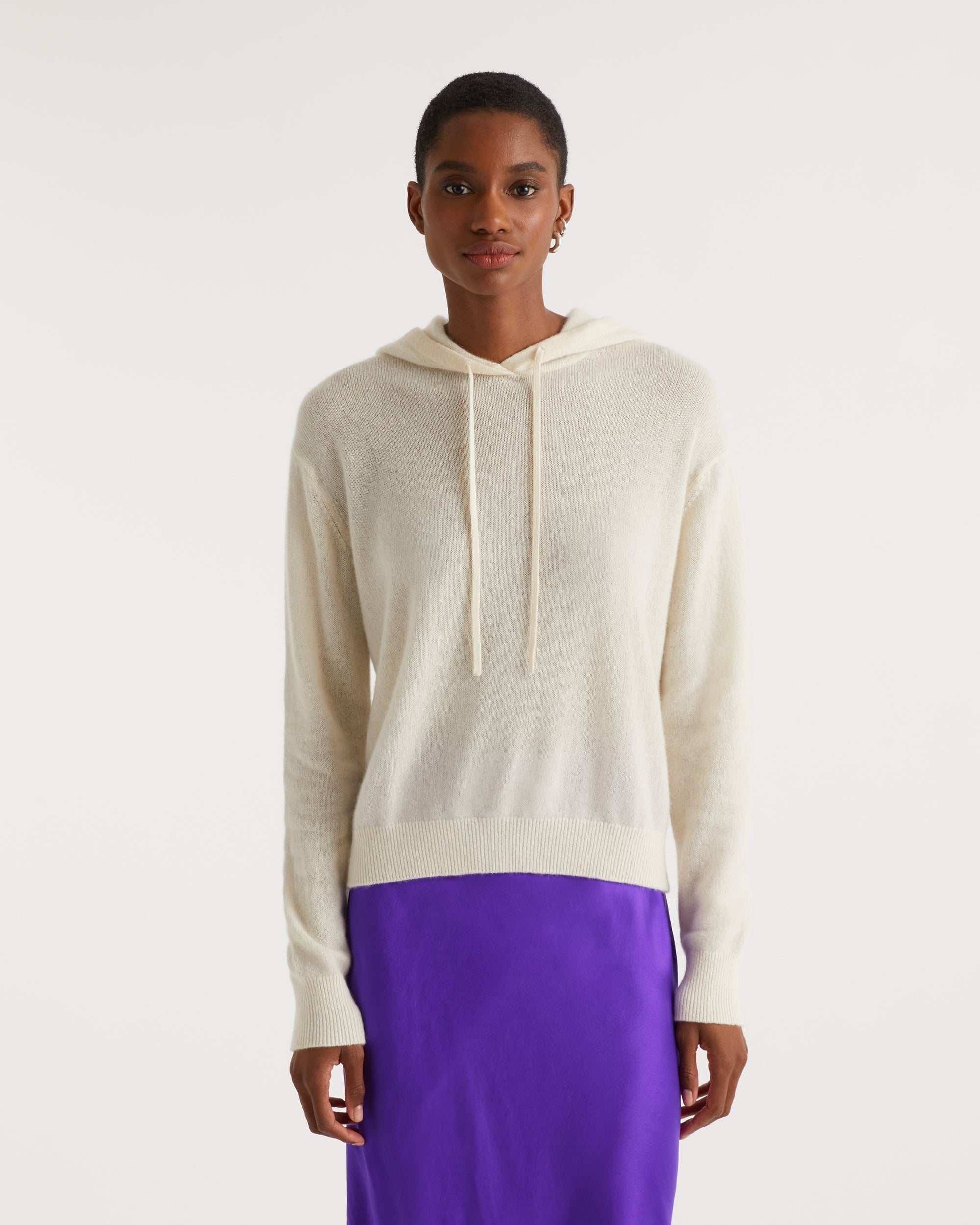 ECRU / DJV / QTY : 2 / Pull Hoodie Oversize Beach Motel Au Dos - Ecru
