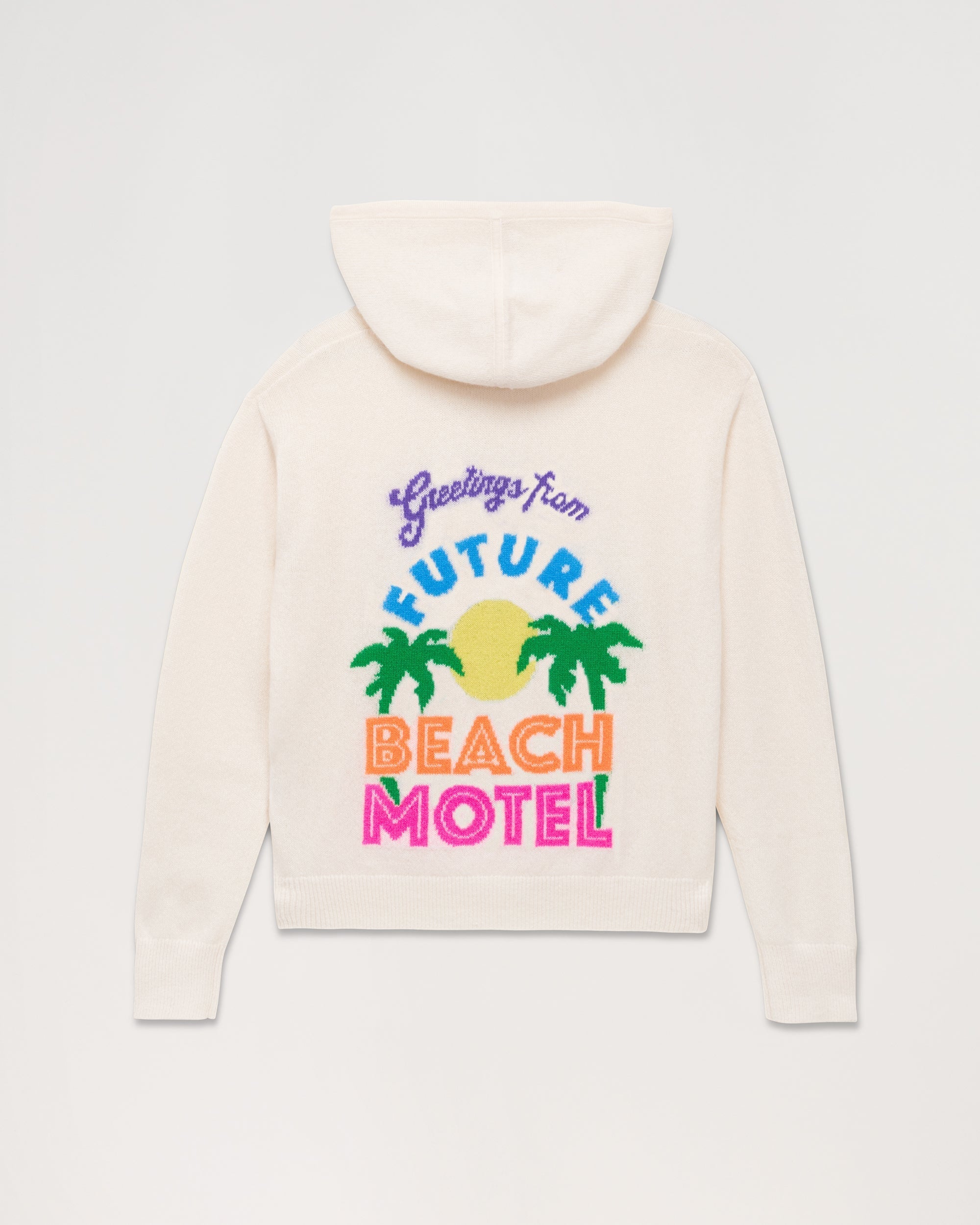 Hoodie oversize Beach Motel en cachemire - Ecru
