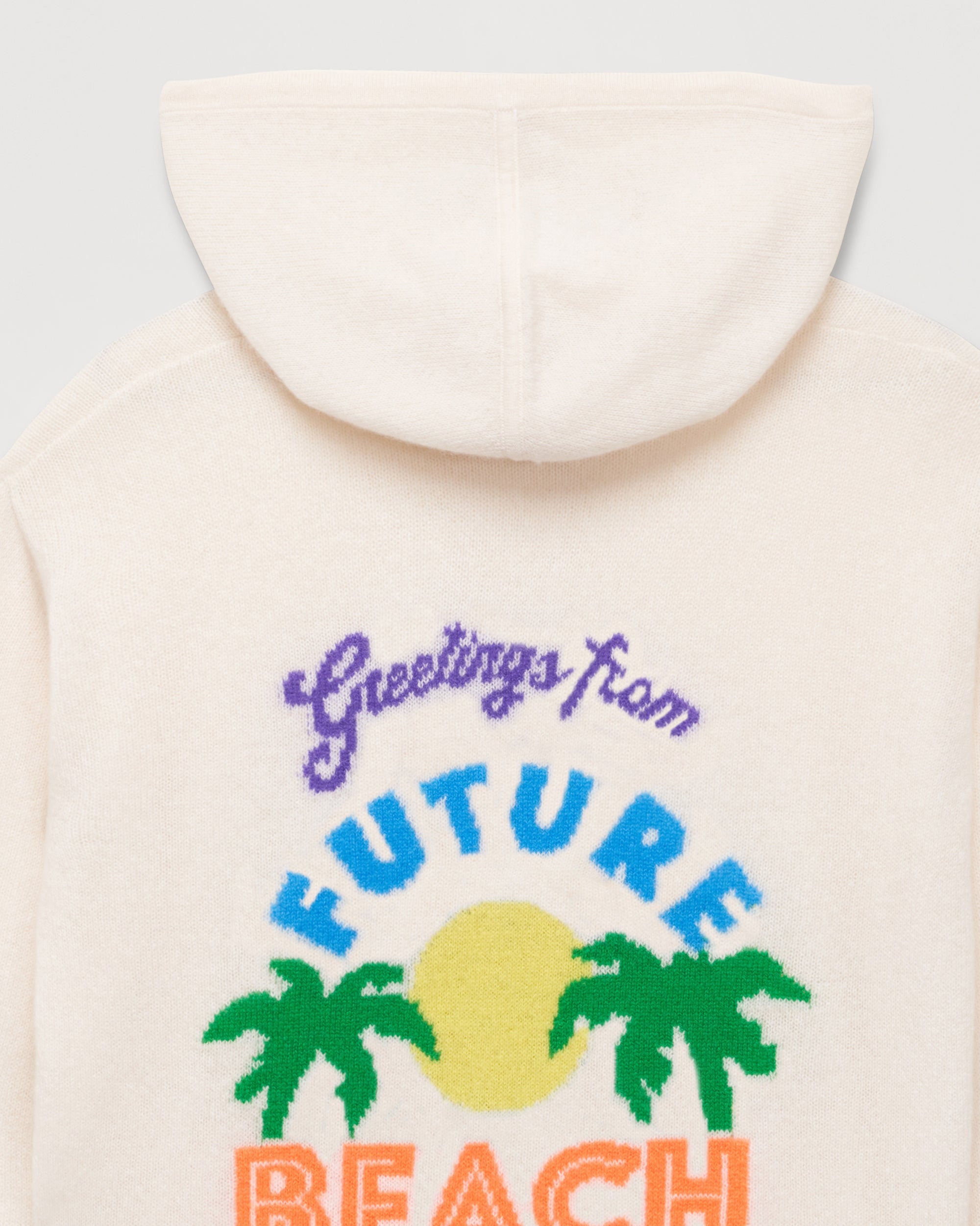 Hoodie oversize Beach Motel en cachemire - Ecru
