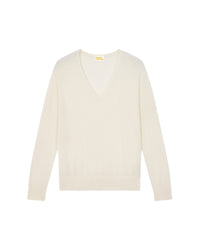 ECRU / DJV / QTY : 1 / Pull Col V Oversize - Ecru