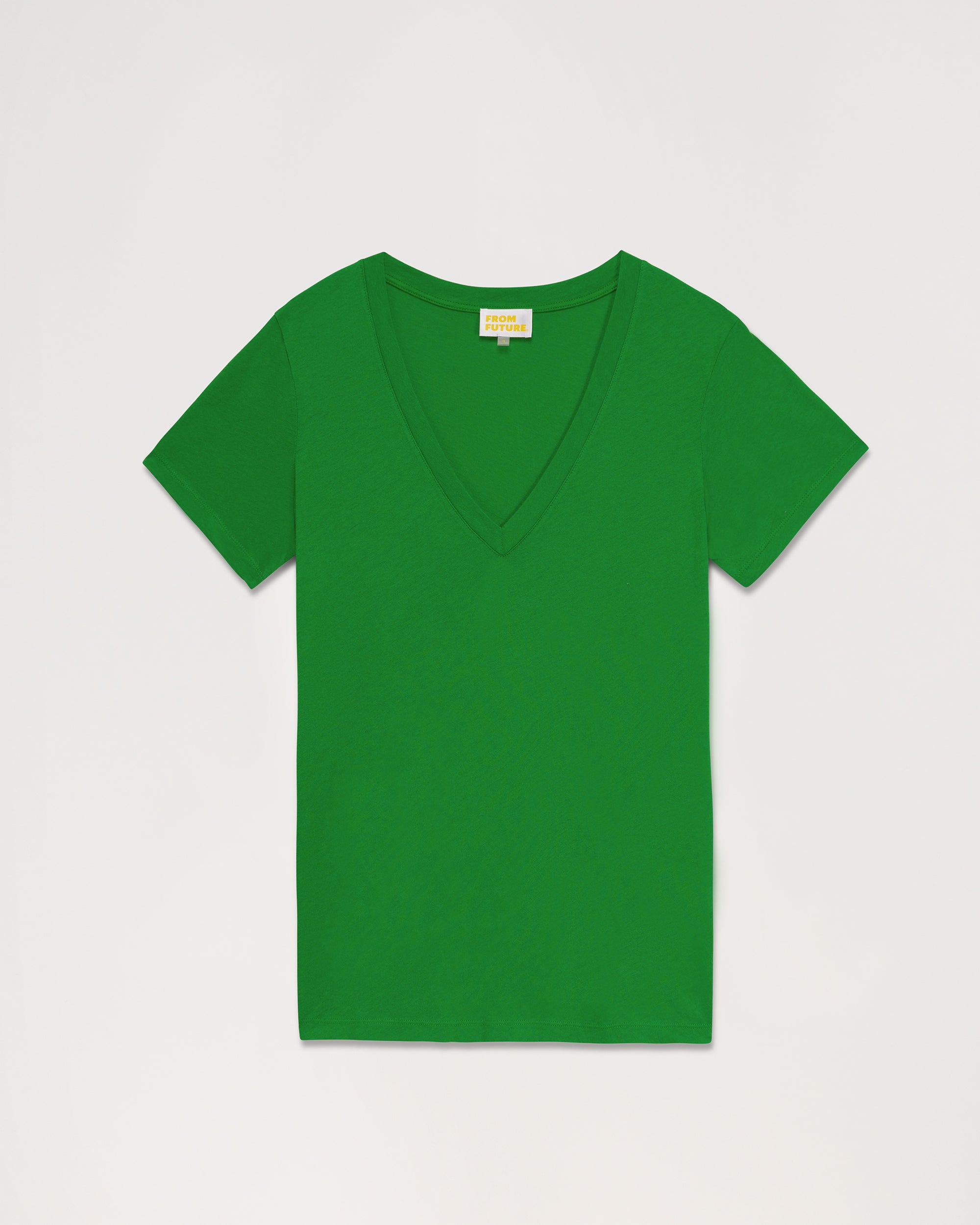 SUMMER GREEN / NEW / QTY : 1 / T-Shirt Col V Supima - Summer Green