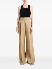 Pantalon évasé Dana ceinturé - Ecru
