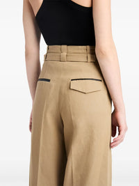 Pantalon évasé Dana ceinturé - Hazelnut