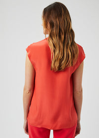 Haut col v - Corail