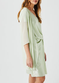 Silk muslin cape - Pale Green