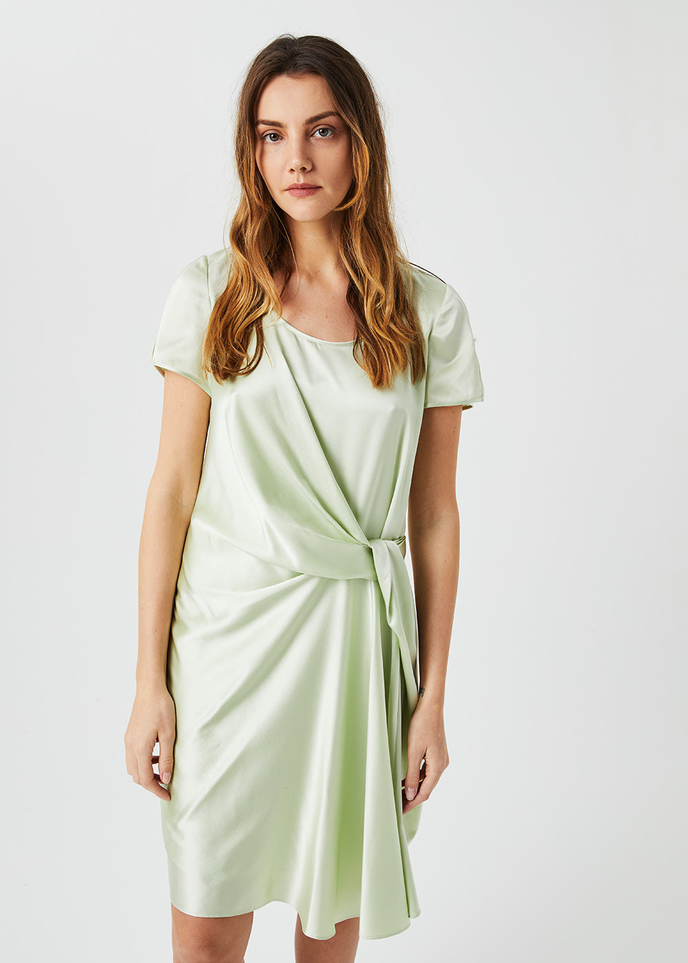 Robe drapee - Vert Pale