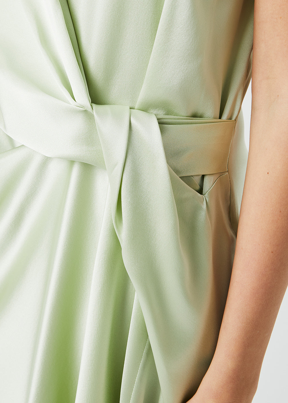 Robe drapee - Vert Pale