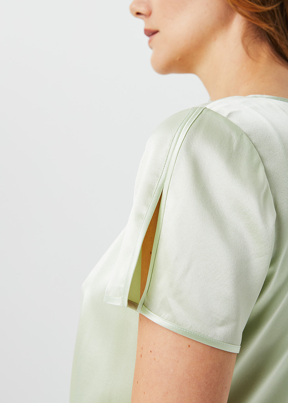 Robe drapee - Vert Pale