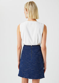 Jupe tweed - Marine