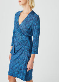 Robe coupe portefeuille - Bleu