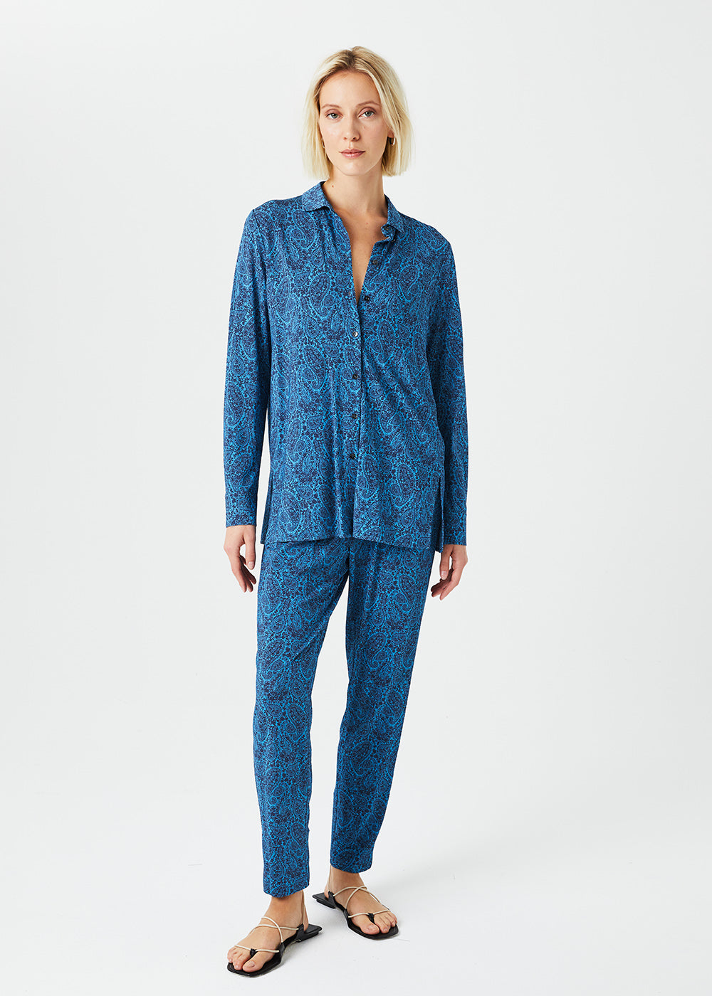 Chemise imprime cachemire - Bleu Moyen