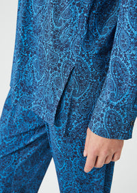 Chemise imprime cachemire - Bleu Moyen