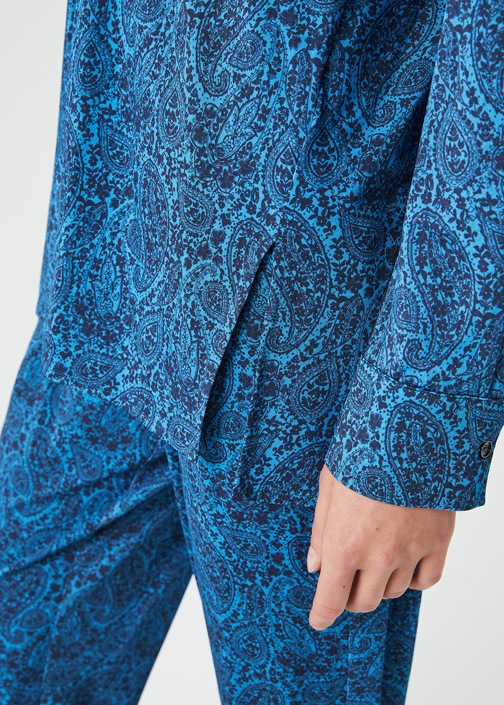 Chemise imprime cachemire - Bleu Moyen