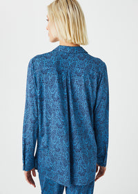 Chemise imprime cachemire - Bleu Moyen