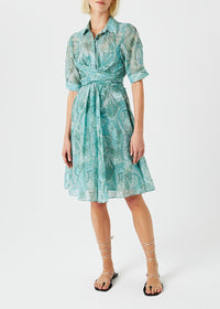 Short wrap dress - Blue