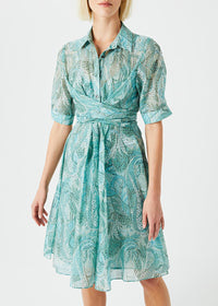 Short wrap dress - Blue