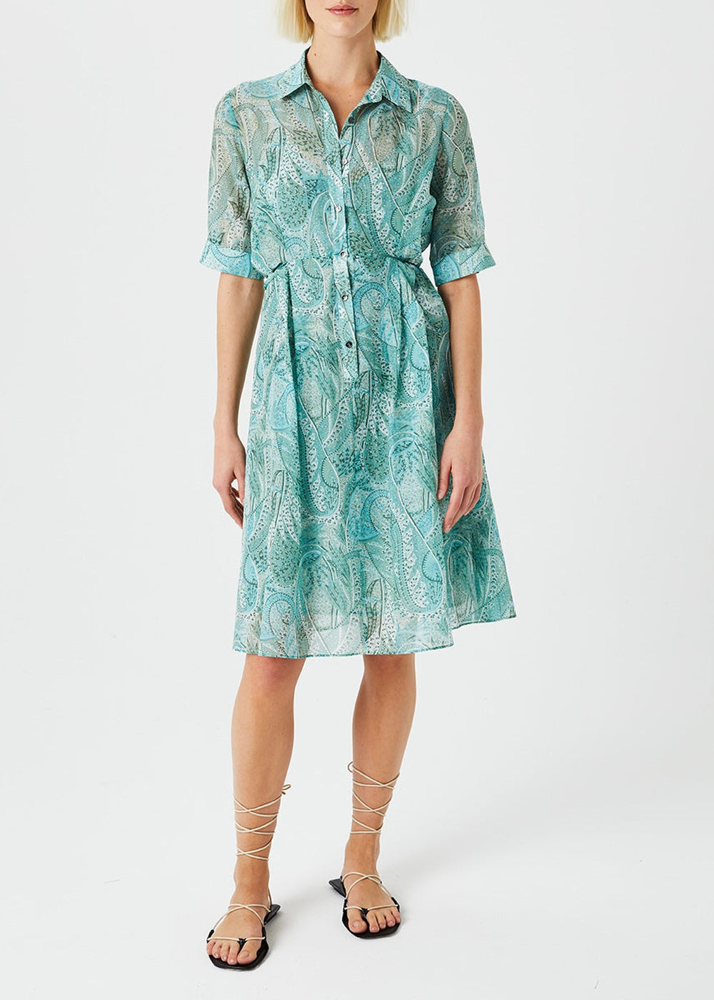 Short wrap dress - Blue