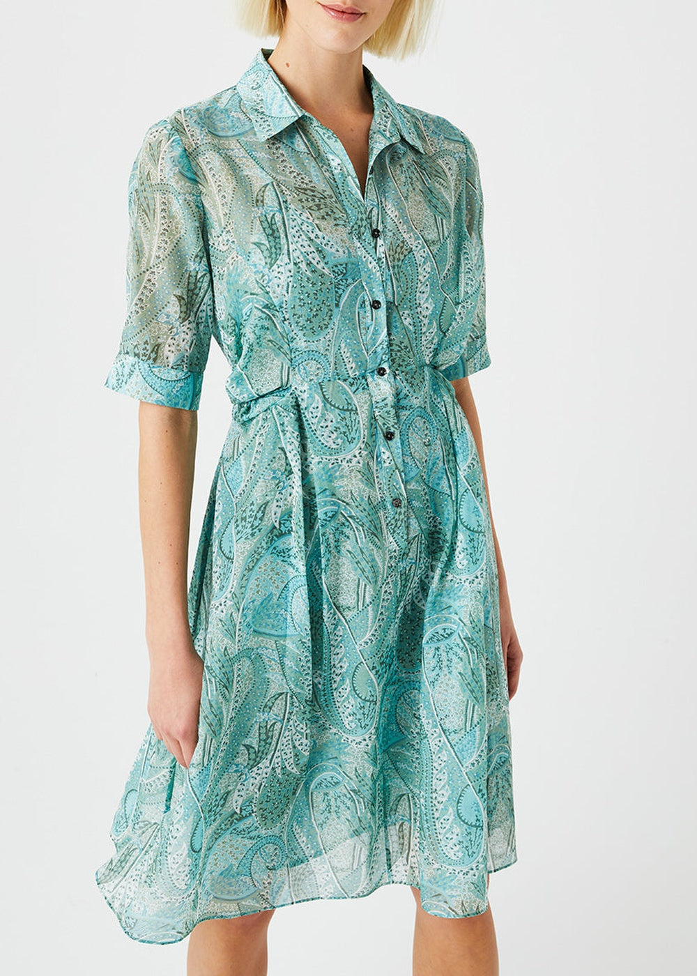 Short wrap dress - Blue