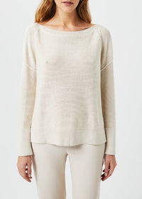 Pull col bateau en soie - Ficelle