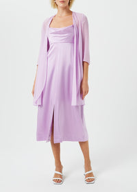 Silk muslin cape - Purple
