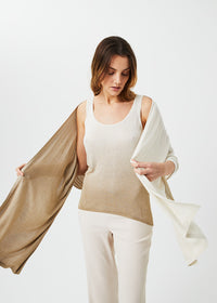 Echarpe tie and dye - Beige Moyen
