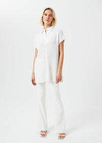Pull long trompe l'oeil - Blanc Cassé