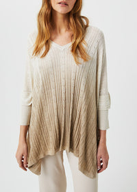 Tie-dye poncho jumper - Beige